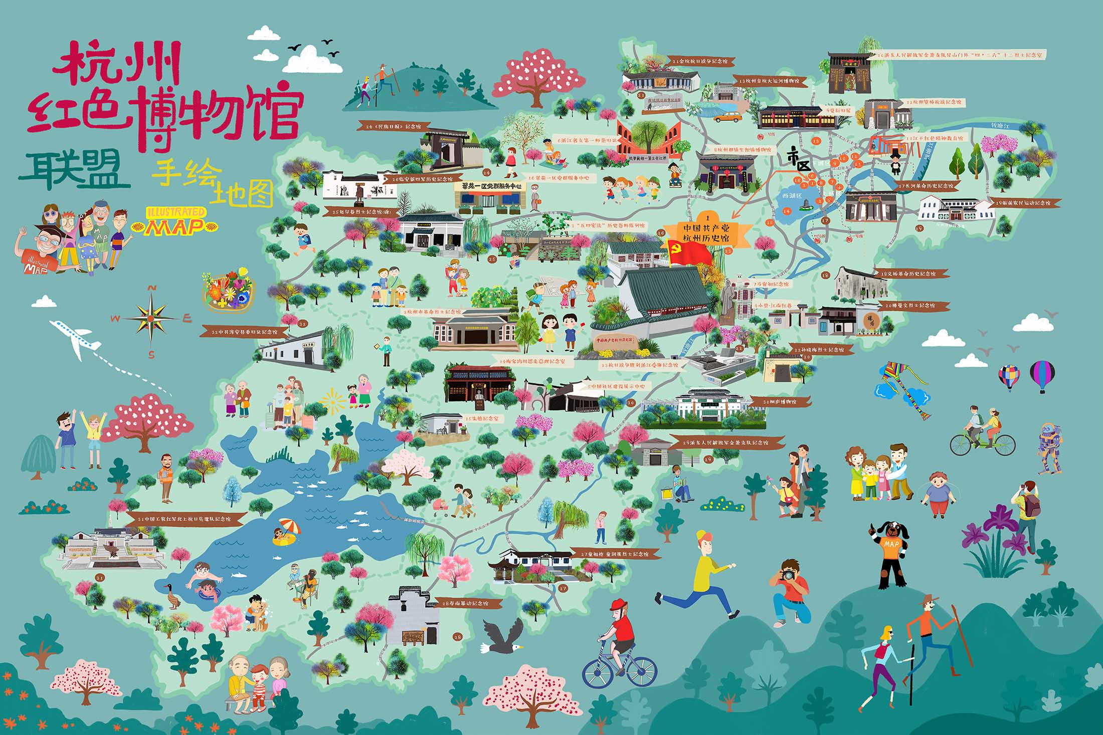 隆广镇手绘地图与科技的完美结合 